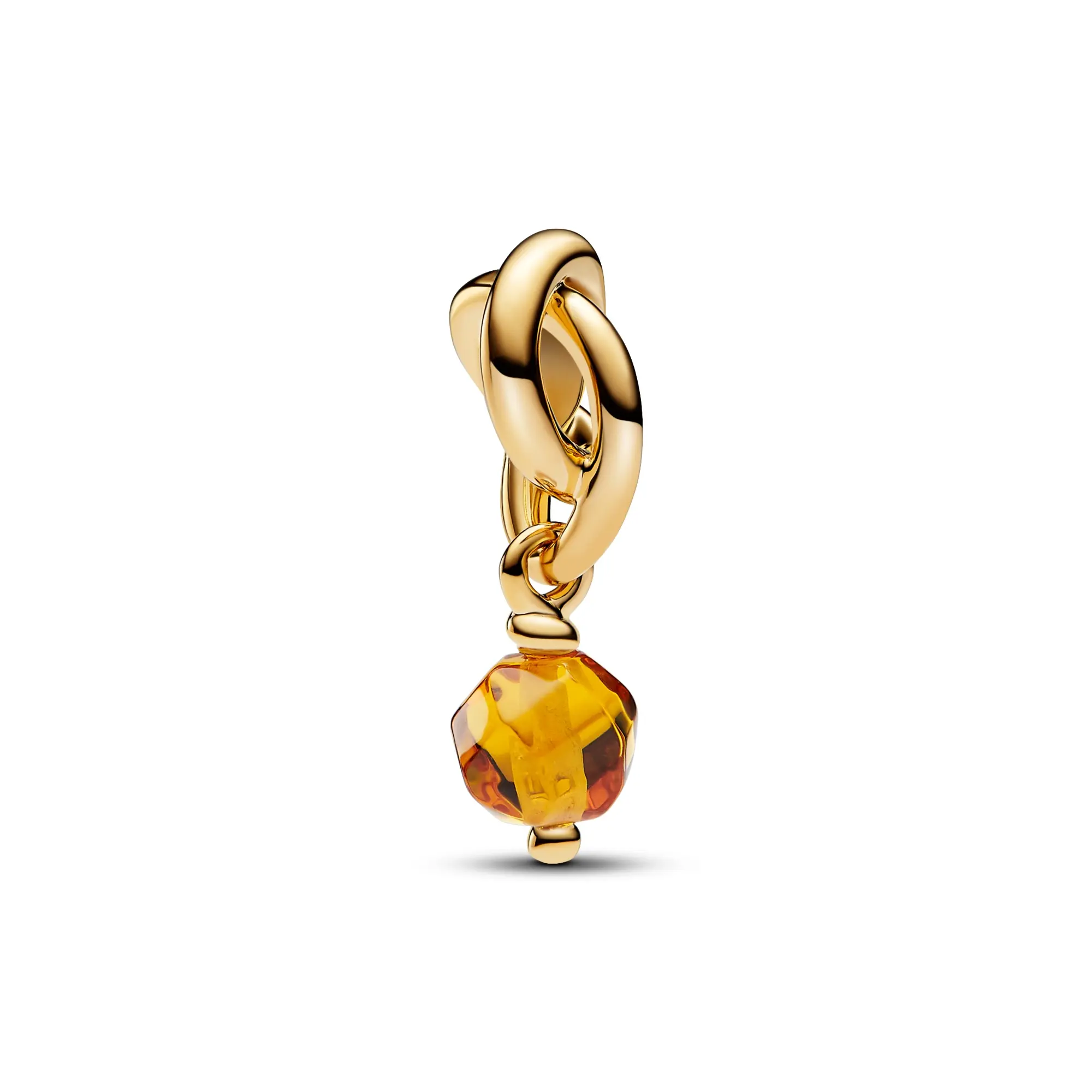 Pandora Moments Faceted Honey Eternity Circle Dangle Charm 763462C11