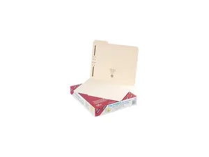Smead 14534 Folders, One Fastener, 1/3 Cut Assorted, Top Tab, Letter, Manila, 50/Box