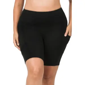 Black Pocket Biker Shorts