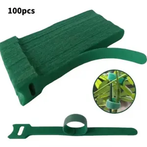 100 Reusable Adjustable Design Non-Slip Nylon Plant Ties, Ideal for Climbing Plants Support and Garden Maintenance