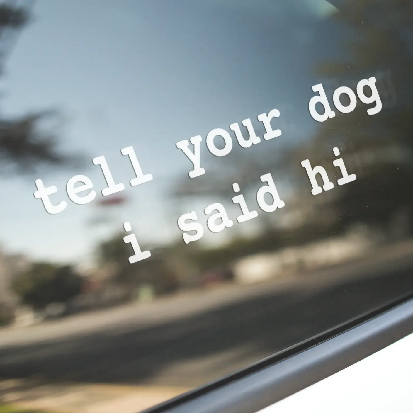 Tell your dog I said Hi decal sticker Tell your dog I said Hi decal sticker