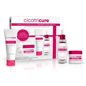 Cicatricure Antimanchas Skin care Kit: AHA & PHA Exfoliating Face Wash, Brightening Serum, and Moisturizing Gel Cream - Dark Spot Reduction, Enhanced Glow, Paraben & Sulfate-Free