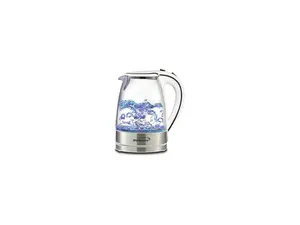 Brentwood Appliances KT-1900W 1.7-Liter Cordless Tempered-Glass Electric Kettle (White)