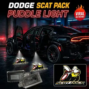 LED Door Puddle Lights – SRT, Hellcat, Scat Pack, R/T Logo Projection (2 -Pack or 4-Pack),starlight headliner