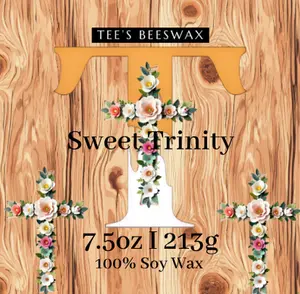 Tee's Beeswax Bundle Soy Wax Candle 7.5oz Rose Petals Aroma Decor Sweet Trinity Sweet Berry Embrace Lovely Golden Dreams