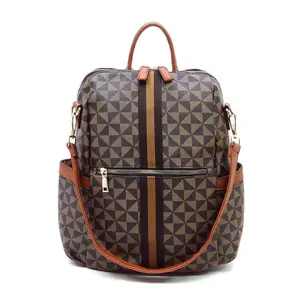 PM Monogram Striped Convertible Backpack