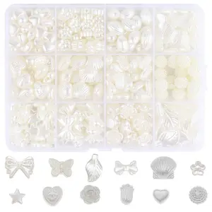 Hole Pearl Beads, 12 Sizes Pearls for Handmade Crafts, Irregular Pearls for Jewelry Making, DIY Decorations, Filling Material