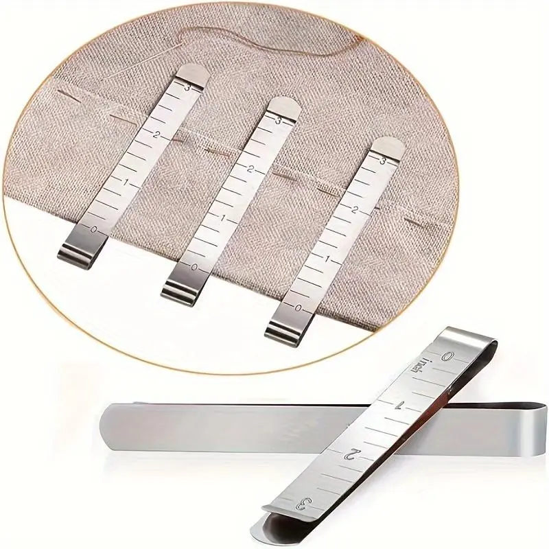 Hemming Clip | Sewing Clip Measuring Ruler Mark Sewing Project Quilting Supplies | 3 Inches Sewing Rulers Sewing Rulers For Fabric Sewing Tools