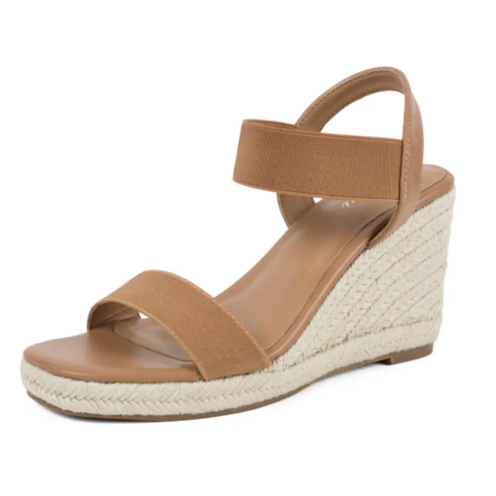 Natural Stride - Women's Espadrille Wedge Sandals Square Open Toe Platform Sandals Women's Shoes