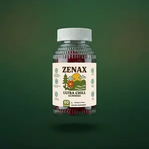 Zenax Ultra Chill Gummies - 60 Count Elderberry Flavor Dietary Supplement - Vegan & Gluten-Free - Perfect for Relaxation