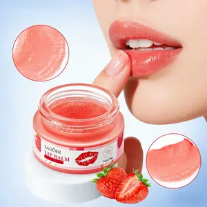 Strawberry Flavored Lip Care 2-Piece Set: Autumn & Winter Hydrating Moisturizing Scrub Moisturizer for Long-Lasting Lip Moisture