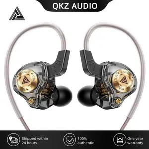 2025 ENZO HiFi Wired Earphones – Noise-Canceling Gaming Earbuds with Mic | 8D Surround Sound for Sports/Gym | Bass-Boosted In-Ear Audio Set, Electronic Black