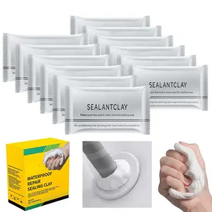 Type White  Sealant Mastic, Repair Sealing Clay, Quick Mending Mud for Drain Connection, Wall Hole, Air Conditioning Hole  Seal Putty (12-Pack)