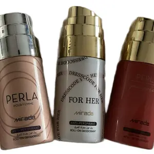 Combo Perla - Dresscode For Her - Perla Passion Mirada Antiperspirant Roll On Deodorant 1.69oz 50ml Made in UAE           There are 3 pieces in each combo