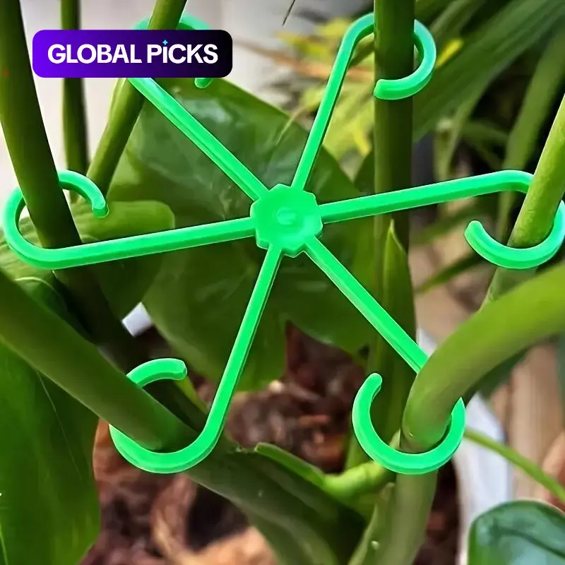 12 Pcs Plant Support Stakes, Adjustable Anti-Tip Fixtures for Greenhouse Flowers, Hydroponic Plants, Gardening Supplies, Climbing Plant Stand, Plant Stakes For Indoor Plants #GLOBAL PICKS