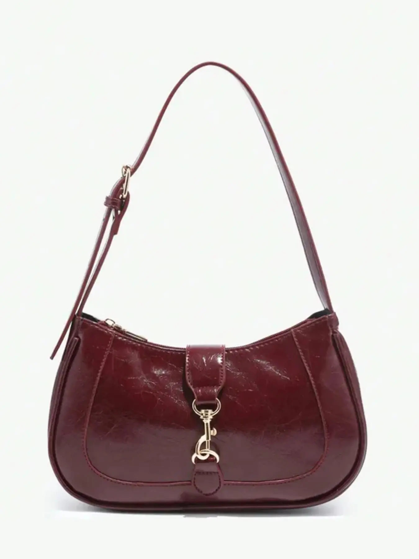 Solid Color Women's Casual Crossbody Shoulder Handbag, Exquisite and Personalized Buckle Design, Lightweight and Simple, Versatile and Stylish, Suitable for Commuting, Shopping, Dating, and Parties, Handbag Shoulder Purse