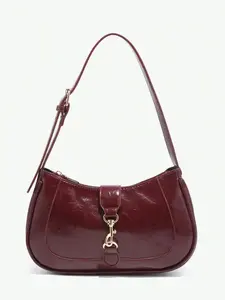 Solid Color Women's Casual Crossbody Shoulder Handbag, Exquisite and Personalized Buckle Design, Lightweight and Simple, Versatile and Stylish, Suitable for Commuting, Shopping, Dating, and Parties, Handbag Shoulder Purse