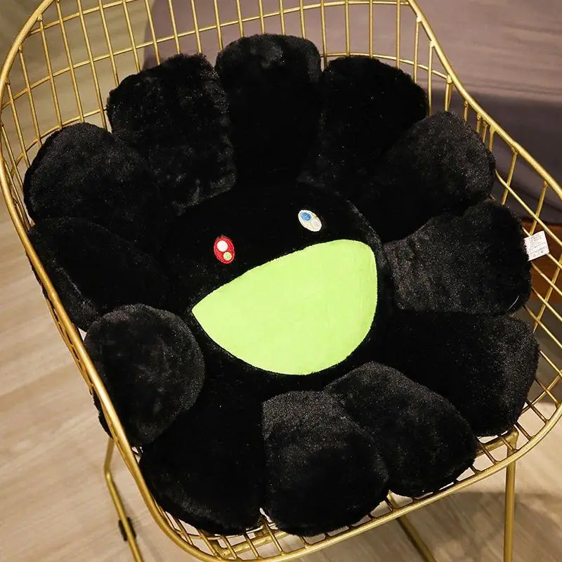 Cozy Sunflower Plush Cushion Creative Smile Rainbow Sunflower Cushion Sofa Decorative Pillow Bedroom Back Plush Accessories Gift