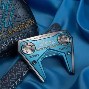 The limited edition #             22 archival-grade putter features a high-performance multi-material wood construction in a turquoise blue color scheme.The base is made of aerospace-grade aluminum alloy, and its balanced design ensures unparalleled stabi