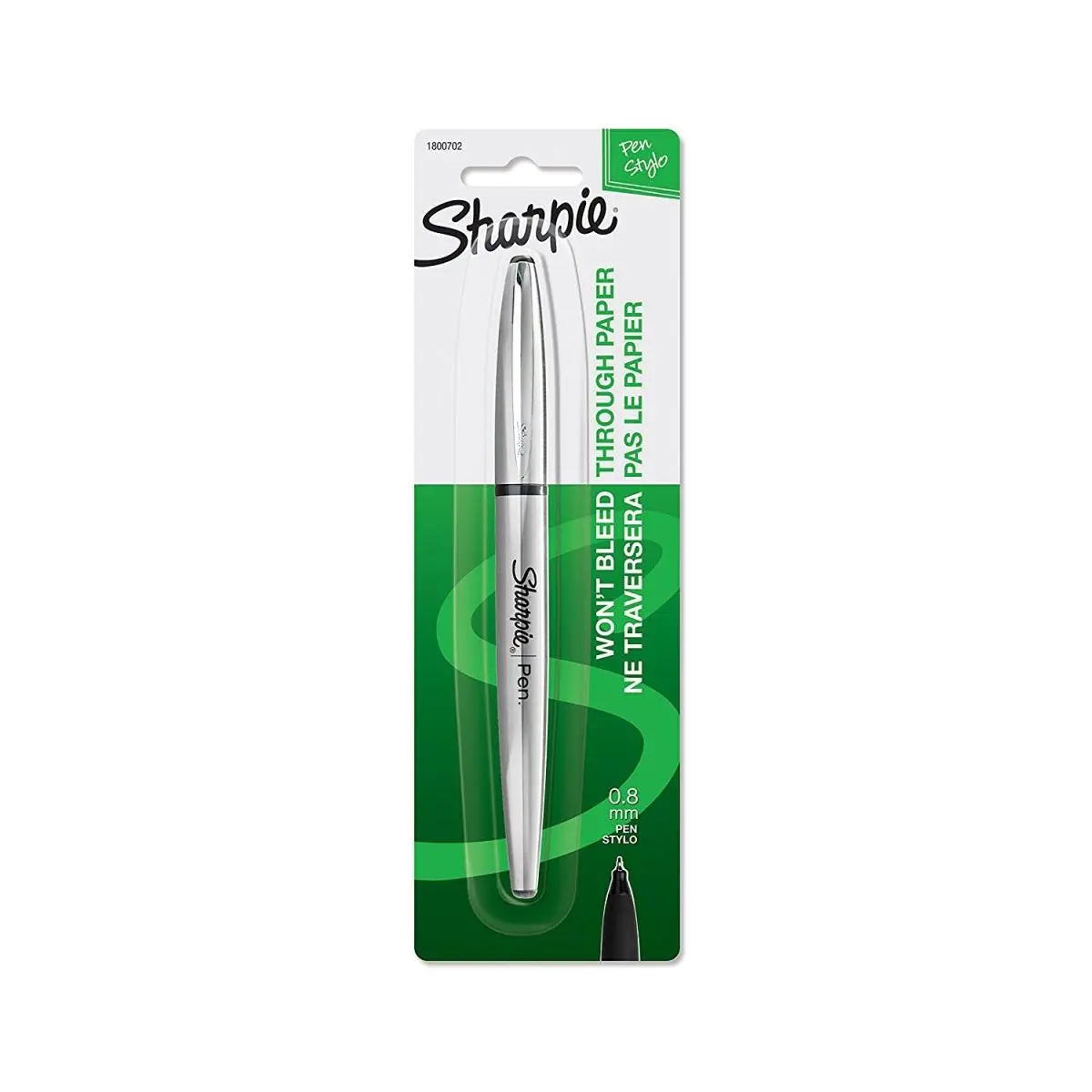 Cell Distributors 1800702 Stainless Steel Grip Pen, Fine Point, Black - 1 Count, Control, Sharpie