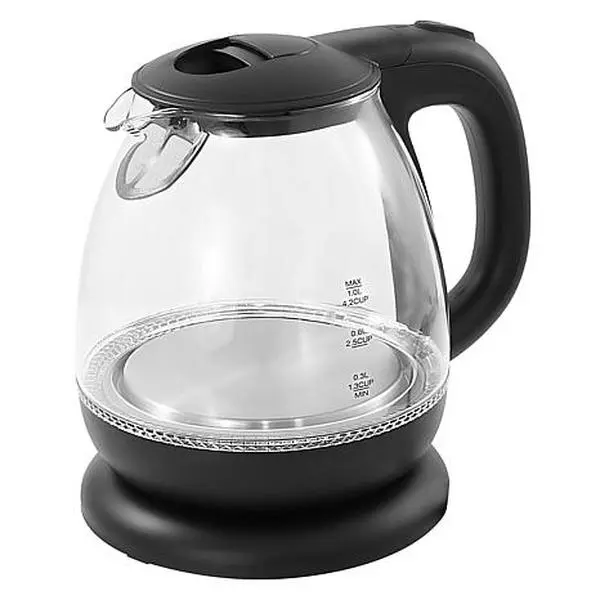 Elite Cuisine 1.06 Qt. Electric Rapid Boil Glass Water Kettle