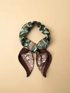 Paisley Print Square Scarf, Fashionable Soft Comfortable Bandana for Women & Men, Casual Versatile Scarf for Daily Wear, Boho Style Scarf, Fashion Accessories for Spring & Fall