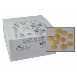 212 MAIN Gluten-Free Communion Bread, Baked Square-Shape Food, 200-Piece Pack