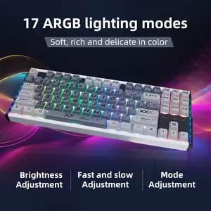 Ultra Sturdy CNC Full Aluminum 87 Keys Keyboard Full Hot Swappable Design Dynamic RGB Light Home Office Gaming