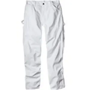 Dickies 1953WH Men's White Cotton Drill Trouser - 10-Pocket Carpenter Pants, Size 40-32, Menswear Bottoms, Carpenter Men's Pants
