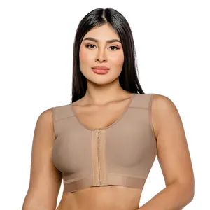 Colombian Post Surgical Compression Bra with 3 Rows Hooks and Back Support