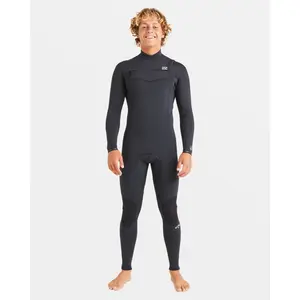 4/3mm Absolute Natural Upcycler GBS Chest Zip Wetsuit - Black