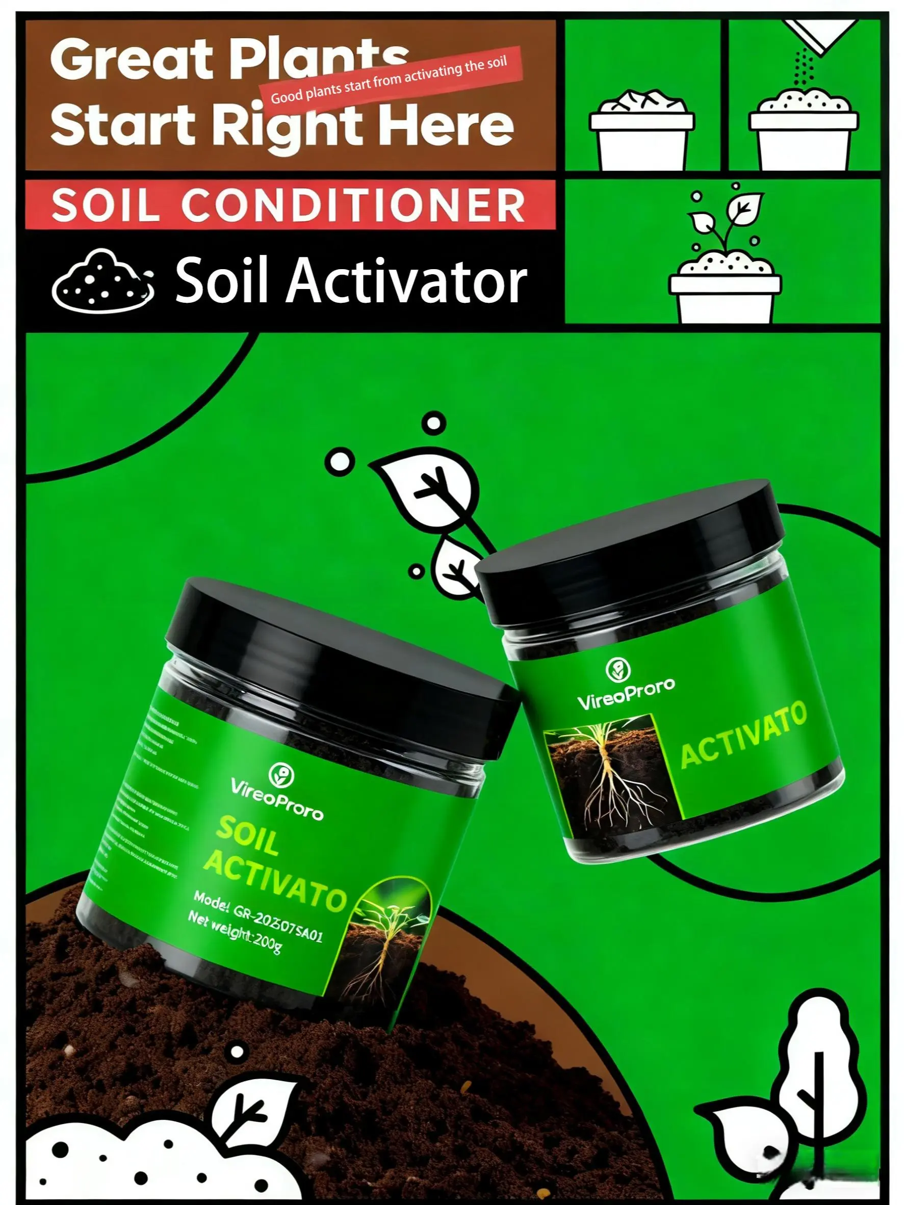 E01    Eco-Friendly Soil Conditioner – Improve Soil Health and Support Growth