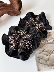 1 Piece Women's Fashionable Hair Accessories, Vintage Leopard Print Design, Stylish Elastic Hair Tie, Perfect for Daily Use & Special Occasions, Elastic Hair Accessory
