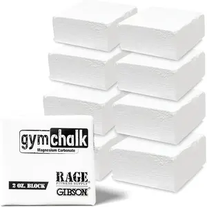 AGS Rage Fitness Premium Gym Chalk, Pure Magnesium Carbonate Chalk for Excellent Grip, Weightlifting, Gymnastics, Rock Climbing - Block Chalk 1 LB