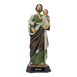 San Jose 8" Inches Tall Camvas-Texture Santo Estatua St Saint Joseph Brand New  Religious Decor Ornaments Patron Saint of Fathers