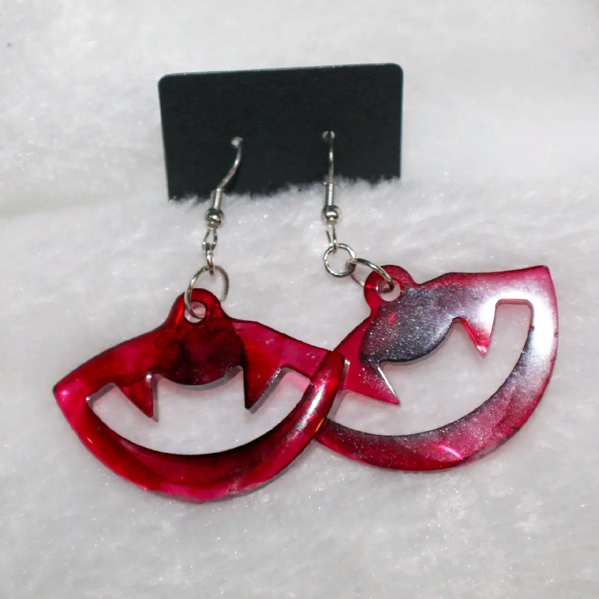 Vampire teeth earrings