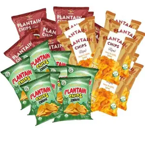 Bushfaller Mixed Plantain Chips Variety Pack, Assorted Ripe and Unripe Flavors, Naturally Sweet and Lightly Salted, Healthy Vegan Snack Made with 100 Percent Vegetable Oil, Non-GMO, Zero Sugar, 1.2 oz Bags, 35-Packs