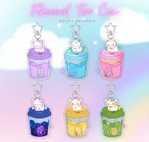 Flavor Tea Cow Keychains