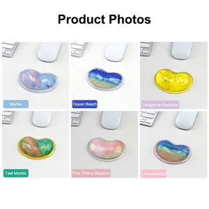 1pc Vibrant Clear Crystal Wrist Rest Mouse Pad | Ergonomic Support | Non-Slip Base | Arm Pain Relief| Heart-Shaped Cute Mouse Pad for Home Working Gaming Ideal Office Desktop Accessory as Halloween Christmas Gifts Mousepad