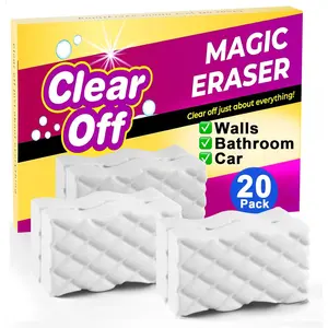 Extra Large Super Strength Magic Eraser Sponge - 20 Pack for Walls, Bathroom, Car, Kitchen, Baseboards, Sink & Oven Cleaner
