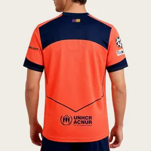2526 Third Away Orange Short Sleeved Retro Soccer Football Jersey