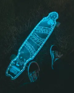 GHOST BOARDS Viper LED Longboard | Skateboard | Acrylic Custom Boards Sports skateboard