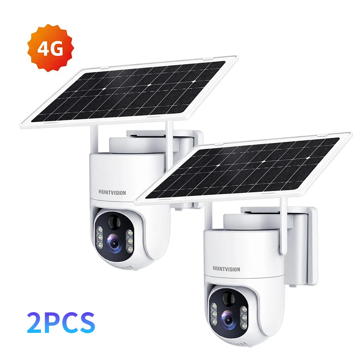 2026 New HUNTVISION 3MP Security Cameras Wireless IP66 Waterproof Outdoor, 355° Rotation Solar-Powered Home Security Camera System, Auto Tracking, Color Night Vision, Easy Setup