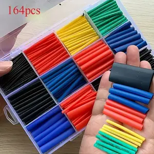 164pcs Heat Shrink Tubing Kit, Durable Insulation Sleeves for Electrical Cables, Perfect Gift for Home & Outdoor Use