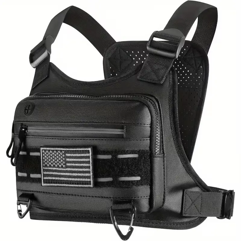 Unisex   with Adjustable Shoulder Strap - Multi-Pocket  Backpack Suitable for Running, Hiking, Gym, Travel, Cycling, Commuting - Lightweight Outdoor Backpack for Men and Women in Black/White, Fitness Accessory, Compact Storage