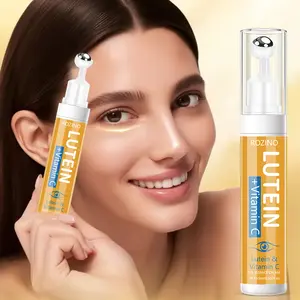 ROZINO Lutein & Vitamin C Eye Essence 15ml with Gentiana Scabra Extract Stephania Tetrandra Extract & Hyaluronic Acid, Deeply Hydrates Brightens Under-Eye Area, Promotes Radiant Glow, Roller Ball for Daily Portable Care, Revitalizes Delicate Skin