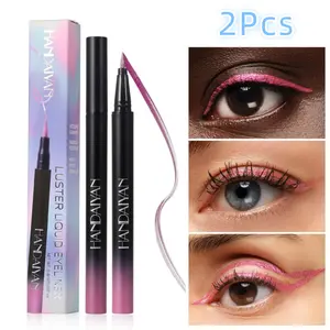 2Pcs Eyeliner Pencils for Eyes, 10-Colors Eye Liner Pencil Makeup Waterproof Smudge Proof, Colored Waterline Eyeliner Liquid, Face Eye Paint Stick Lipstick