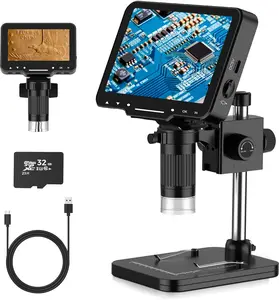 LCD Digital Microscope,4.3 Inch 1080P 10 Megapixels,10MP Camera Video Recorder with HD Screen,1-1000X Magnification Zoom  USB Stereo Microscope Camera