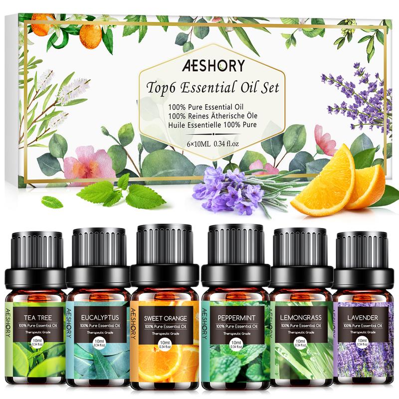 Sleep & Relax Essential Oil Set, Therapeutic Aromatherapy Blends for Stress Relief, Better Sleep & Wellness, Christmas Gift for Friends & Family