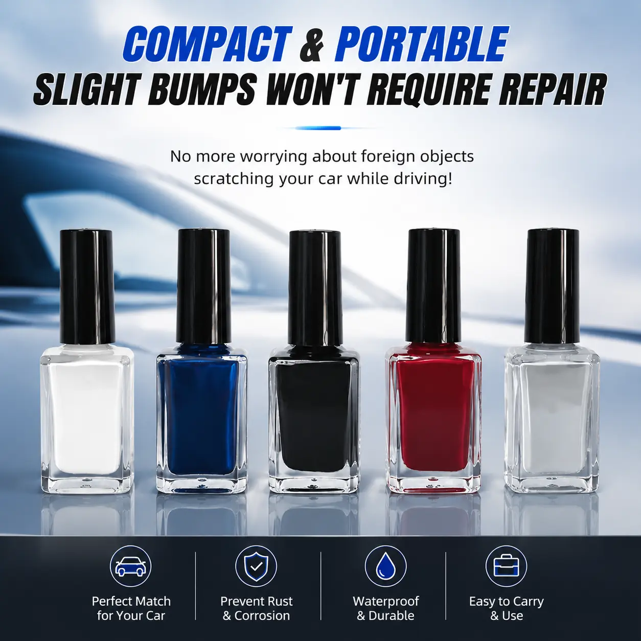 Car Paint Scratch Repair,Touch Up Paint for Cars, Universal and Color Accurate Automotive Scratch Repair Pen, Lasting Auto Scratch Remover, Quick Drying, Weather Resistant, Easy to Use, Versatile Use